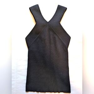 Bailey 44 halter sweater knit black sleeveless top size medium